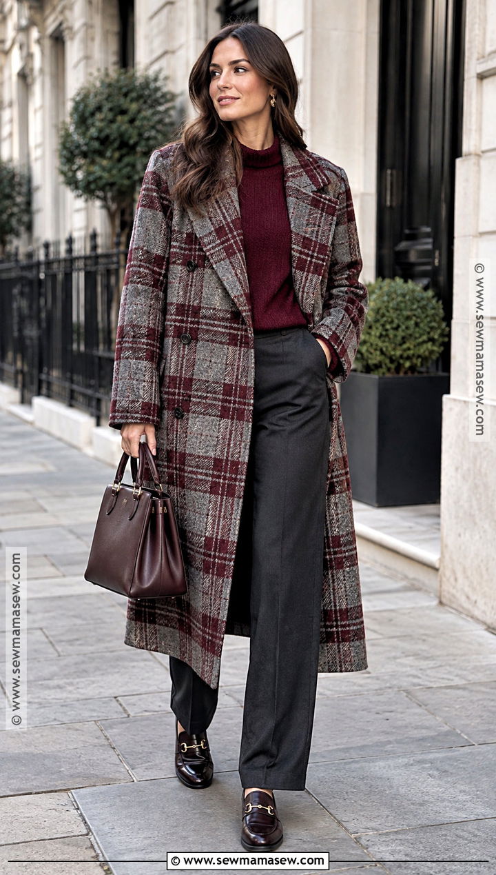 Autumn Winter 2024 Check Coat Outfit - 15 autumn winter 2026 fashion trends for women