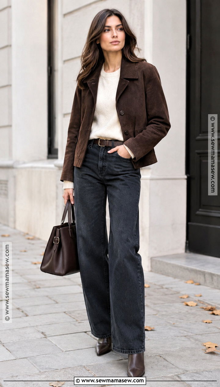 Autumn Winter 2024 Suede Jacket Outfit - 15 autumn winter 2026 fashion trends for women