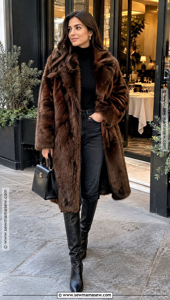 Autumn Winter Faux Fur Coat Outfit - 25 Autumn Winter Fashion Ideas