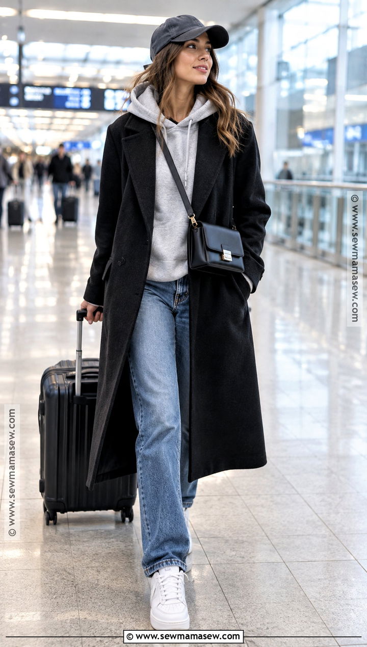 Autumn Winter Hoodie And Coat Outfit - 25 Autumn Winter Fashion Ideas