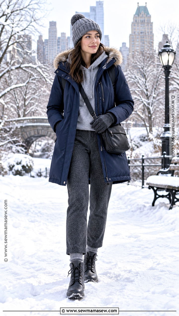 Autumn Winter Parka And Knit Pants Outfit - 25 autumn winter outfits