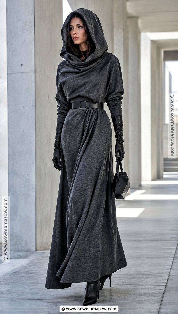 Avant Garde Hooded Dress Outfit - 15 Fall Avant Garde Fashion Ideas