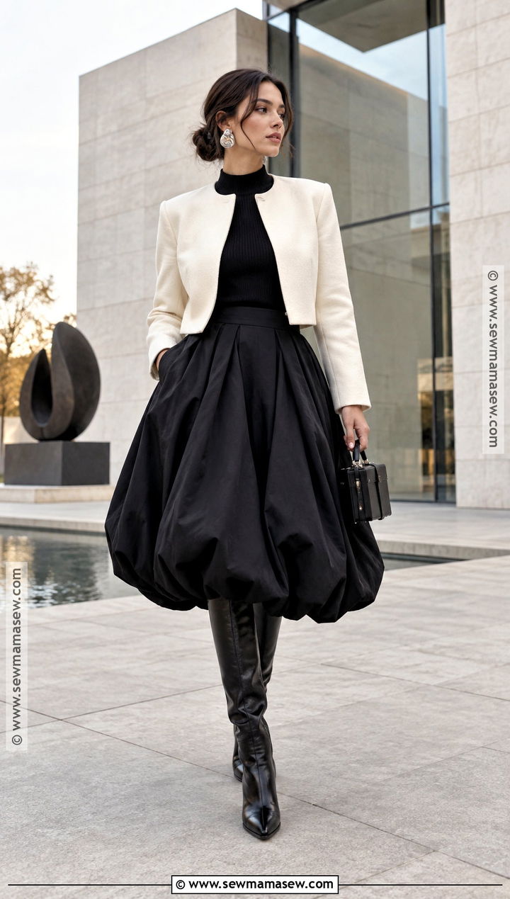 Avant Garde Voluminous Skirt Outfit - 15 Fall Avant Garde Fashion Ideas