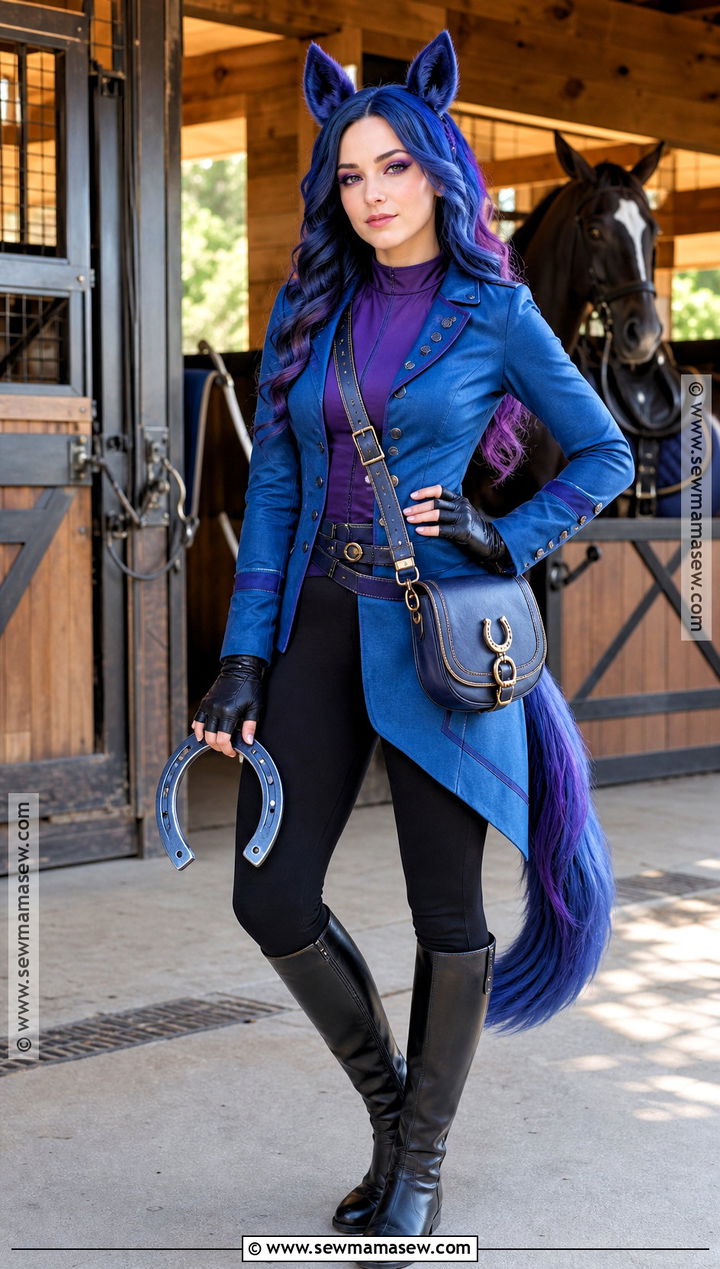 Avea Trotter Costume With Blue Riding Jacket - 35 Monster High Dolls Costume Ideas