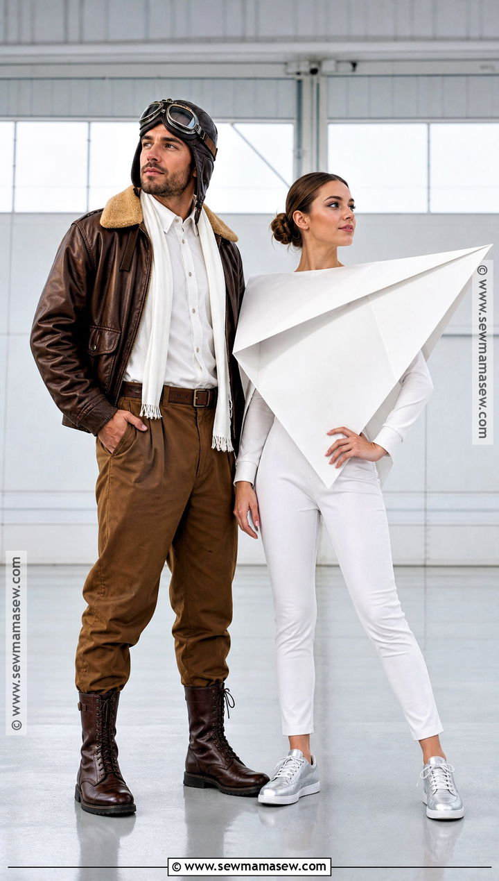 Aviator And Paper Airplane Duo Costume - 40 duo halloween costumes unique
