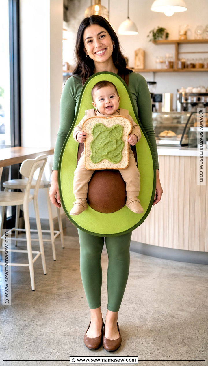 Avocado And Baby Toast Costume - 30 mom and baby costumes