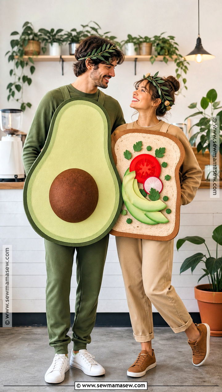 Avocado And Toast Couple Costume - 50 couple costumes for halloween