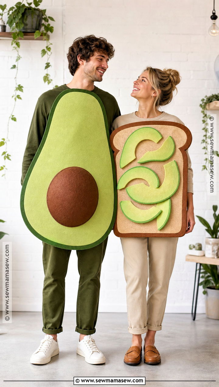 Avocado And Toast Couples Costume - 35 fun couples costumes