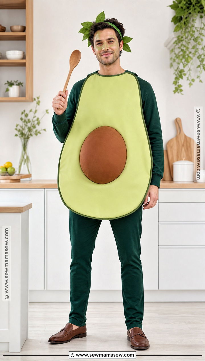 Avocado Costume With Pit Detail - 30 Food Costume Ideas