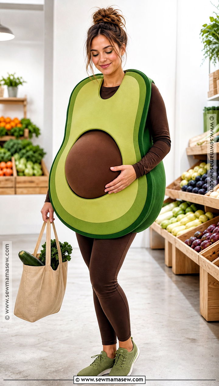 Avocado Pregnant Costume - 40 pregnant halloween costume ideas