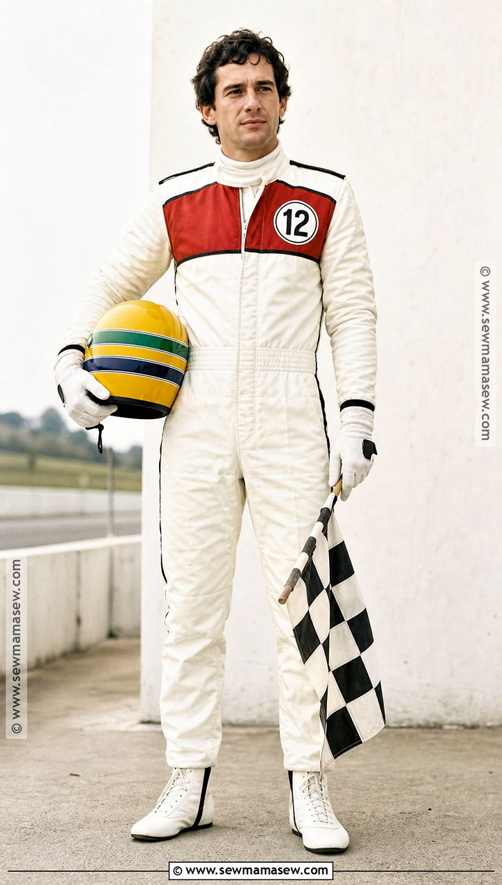 Ayrton Senna Retro Driver Costume - 30 F1 Driver Halloween Costume Ideas