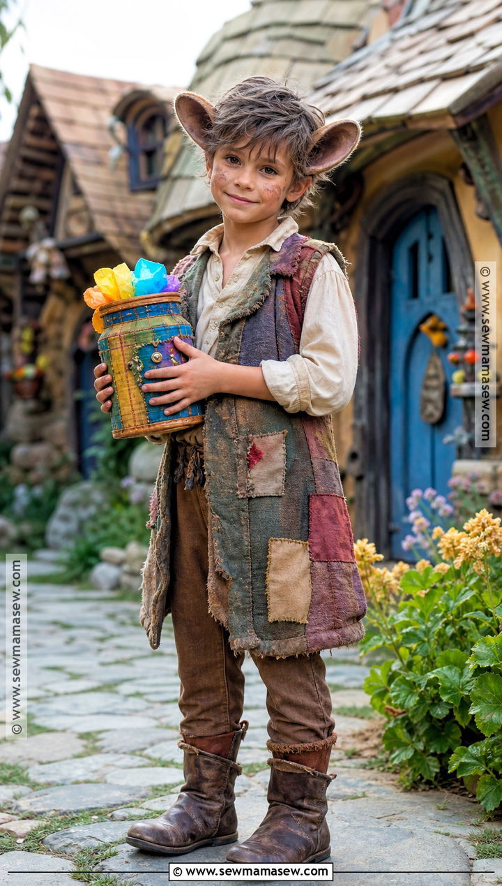 BFG Costume With Oversized Vest - 40 book character costumes for kids