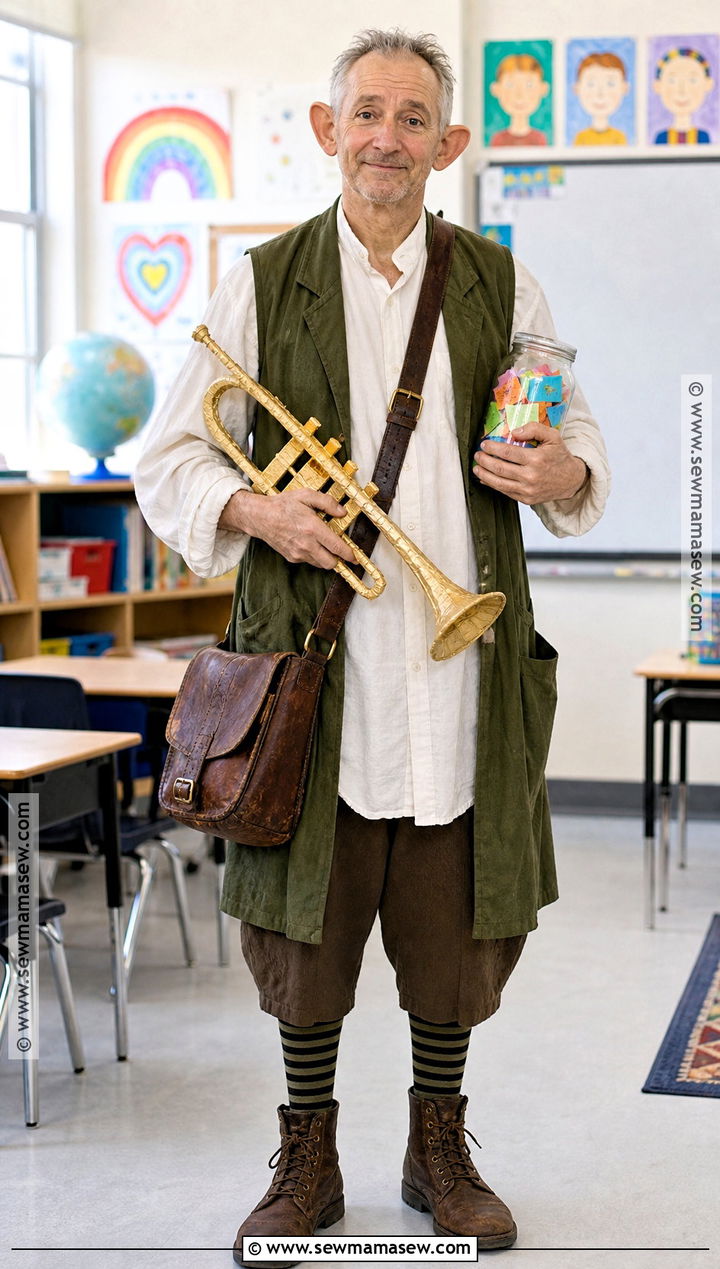 BFG Costume With Oversized Waistcoat - 30 teacher book week costume ideas