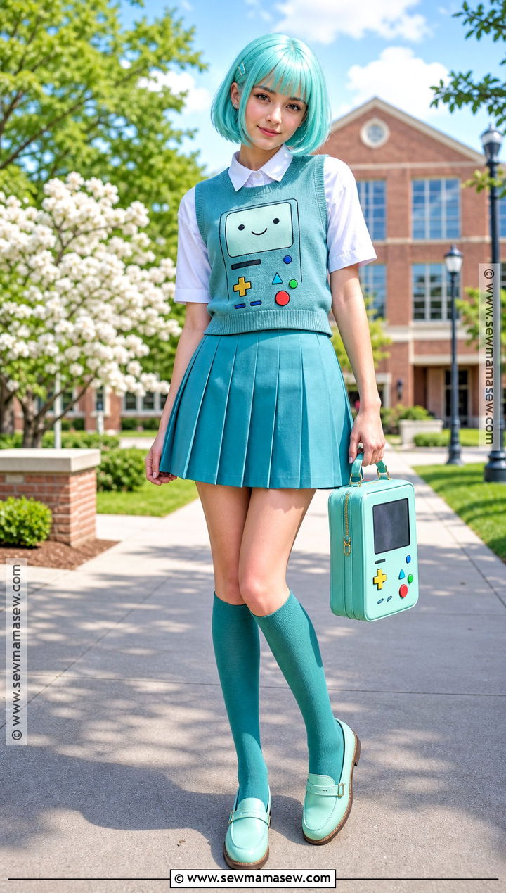 BMO Pleated Skirt Cosplay - 30 bmo cosplay ideas