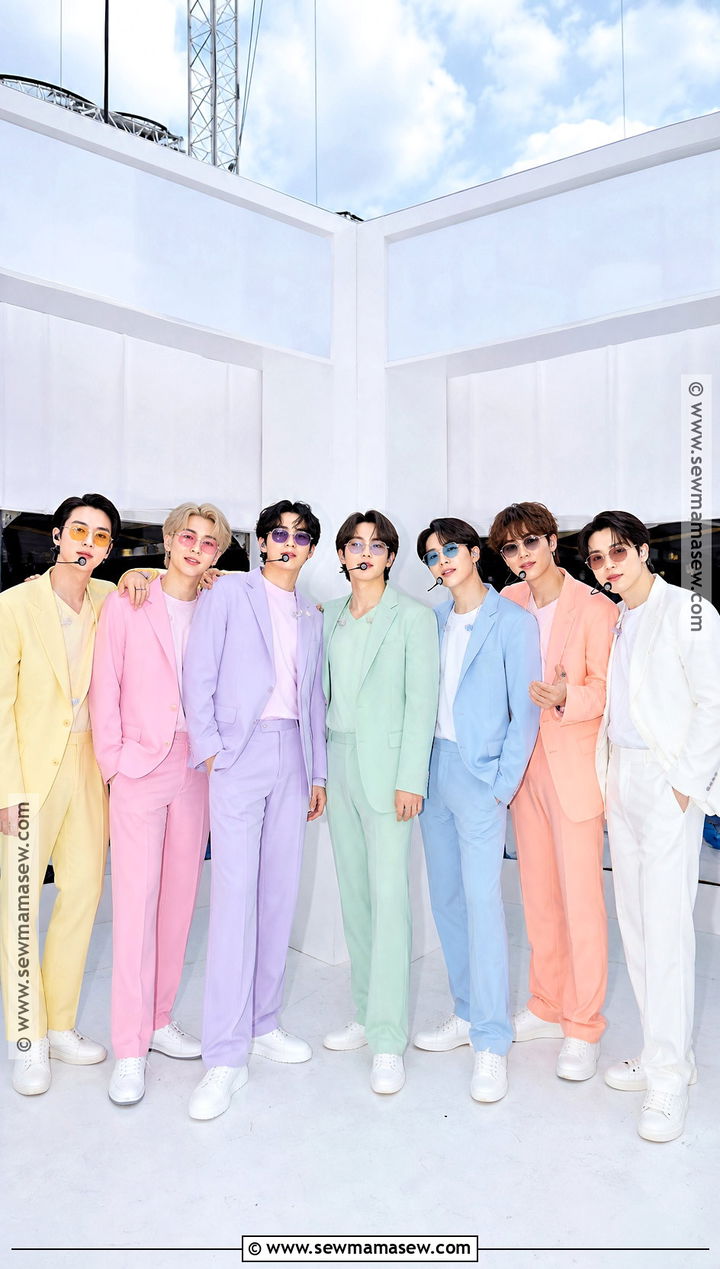 BTS Pastel Suit Group Costume - 30 popstar halloween costume ideas