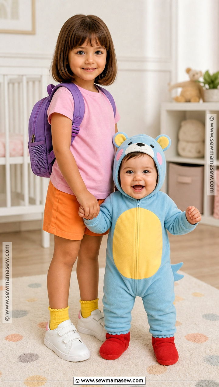 Baby And Older Sibling Dora And Boots Costume - 35 dora and boots costume