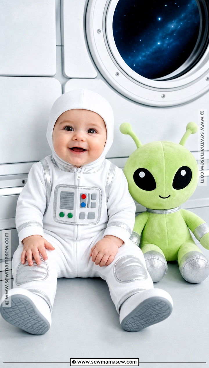 Baby Astronaut With Alien Toy Costume - 30 funny baby costumes