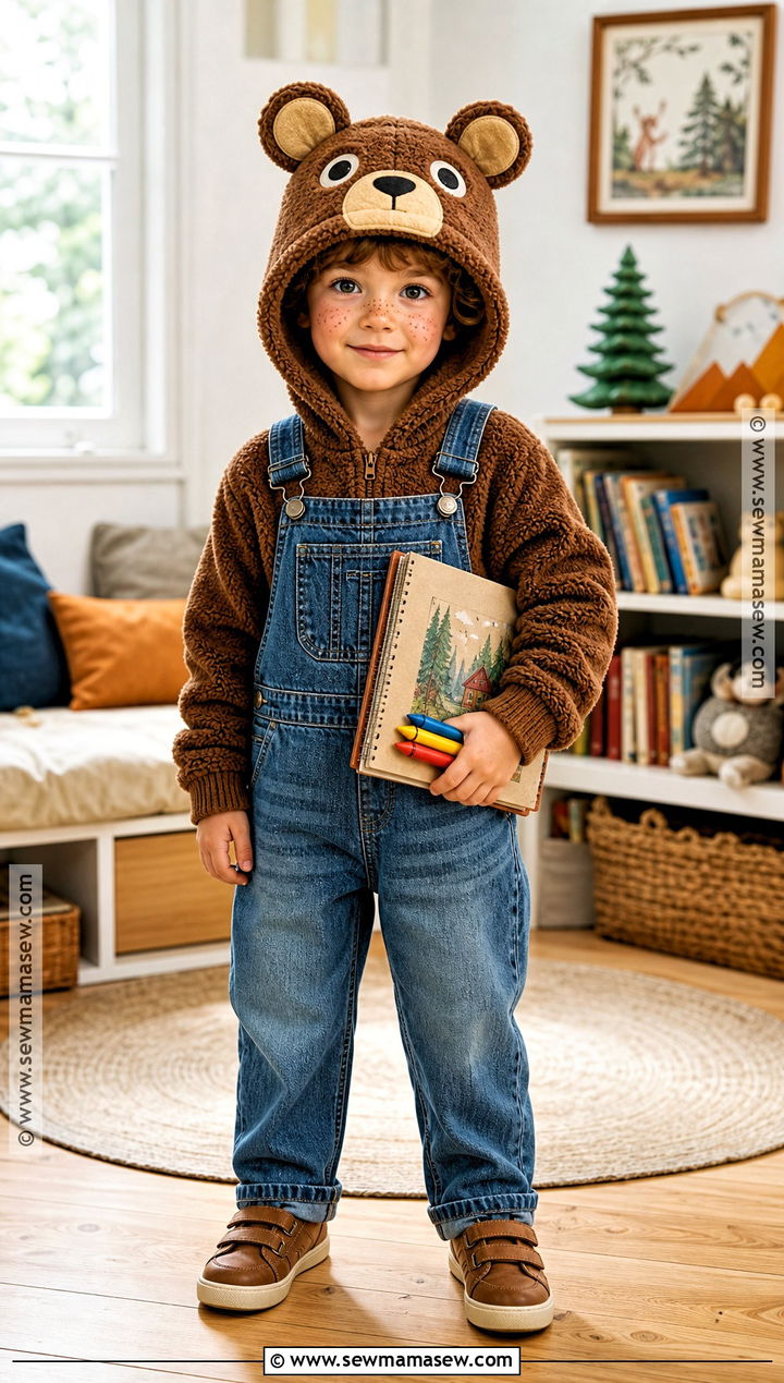 Baby Bear Costume With Overalls - 30 sesame street costume ideas