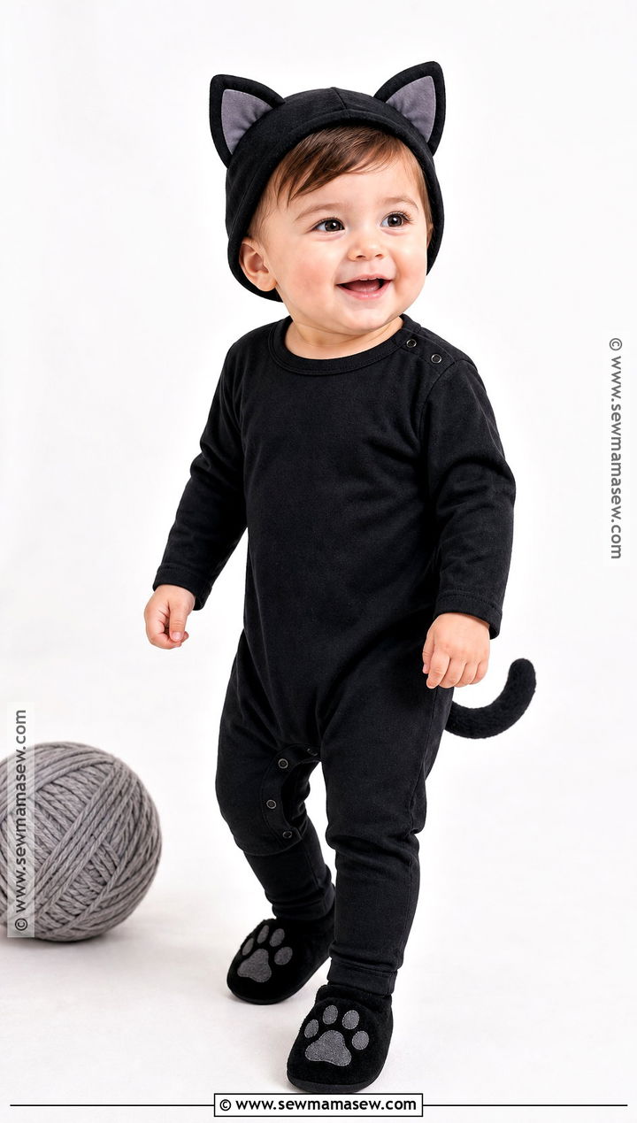 Baby Black Cat Costume - 50 baby halloween costumes