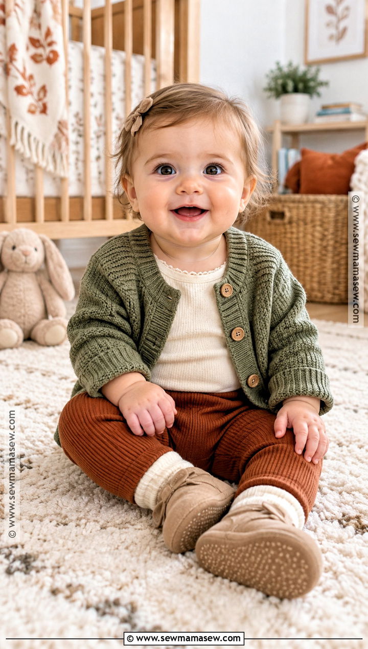 Baby Bodysuit Cardigan And Leggings Outfit - 15 autumn baby clothes