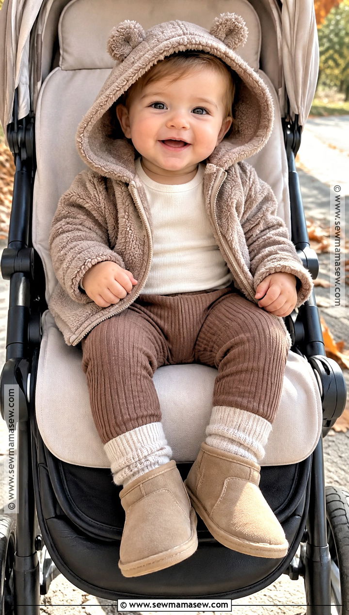 Baby Boy Fall Outfit With Bear Ear Hoodie - 25 baby boy fall outfits