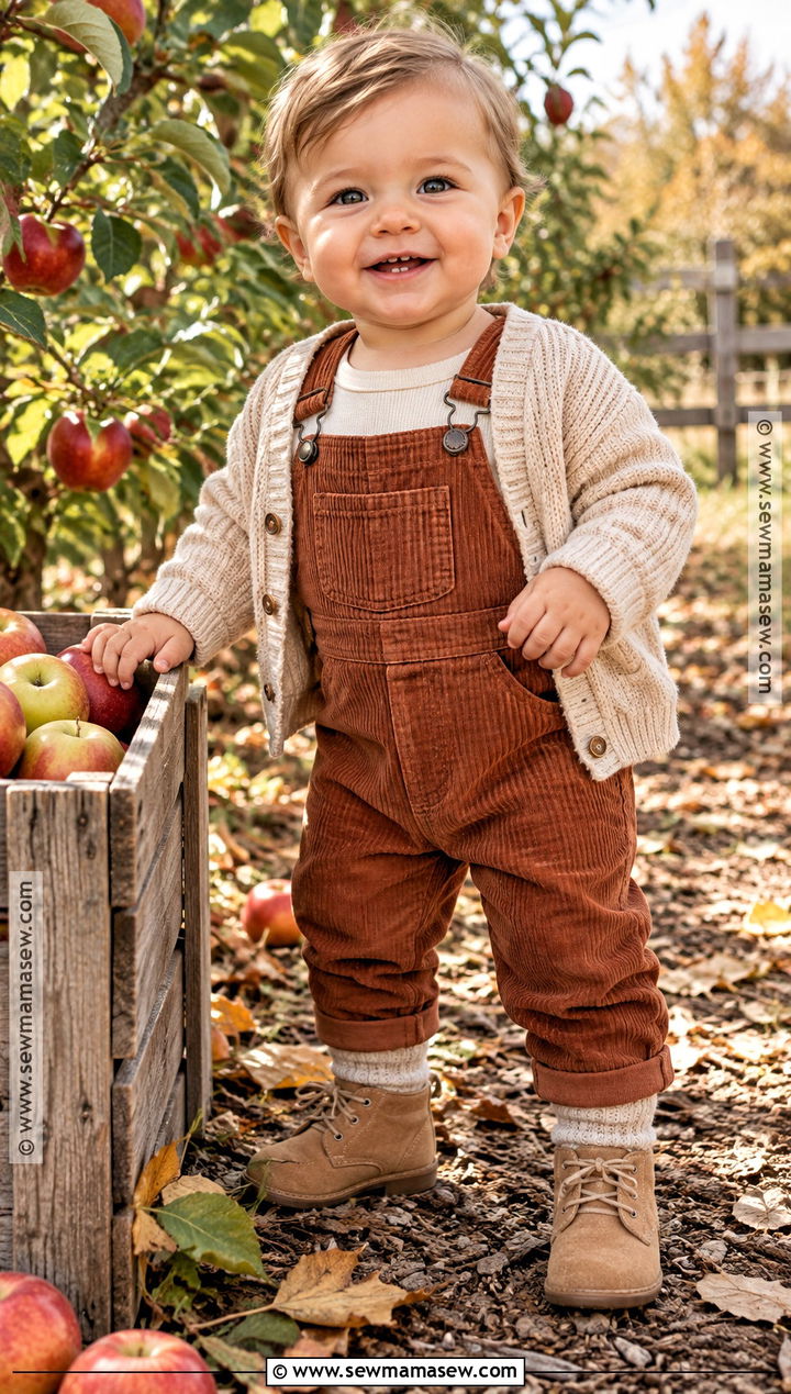 Baby Boy Fall Outfit With Corduroy Overalls - 25 baby boy fall outfits