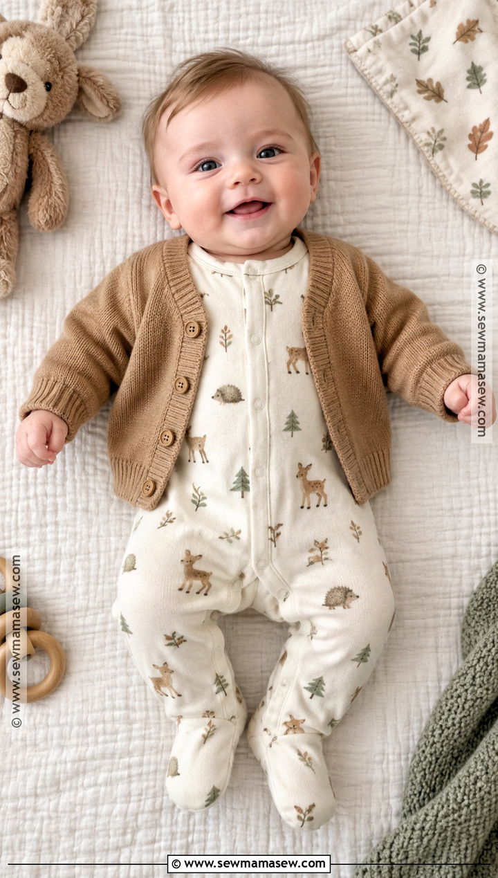 Baby Boy Fall Outfit With Footed Sleeper And Cardigan - 15 Baby Boy Fall Outfits 6 Months
