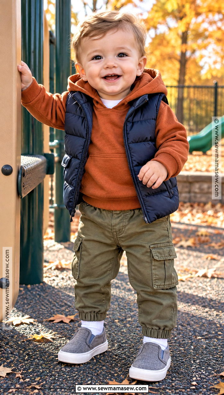 Baby Boy Fall Outfit With Hoodie And Cargo Pants - 25 baby boy fall outfits