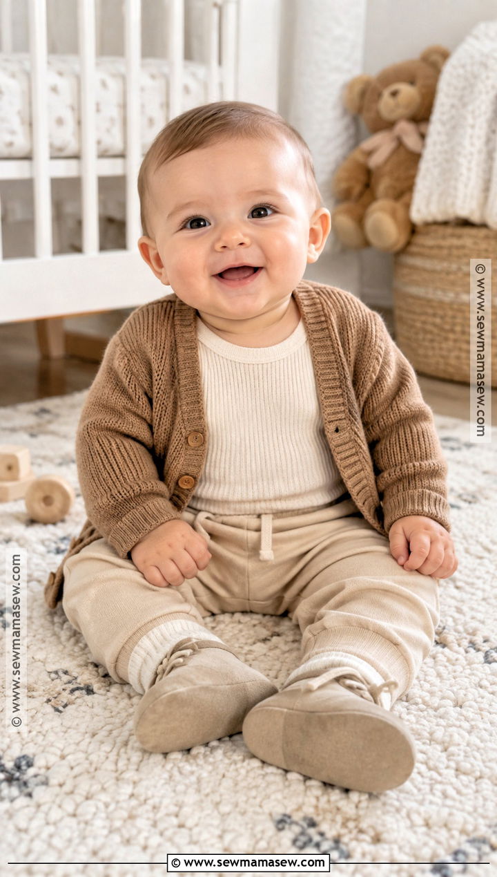 Baby Boy Fall Outfit With Ribbed Bodysuit And Joggers - 15 baby boy fall outfits 3-6 months