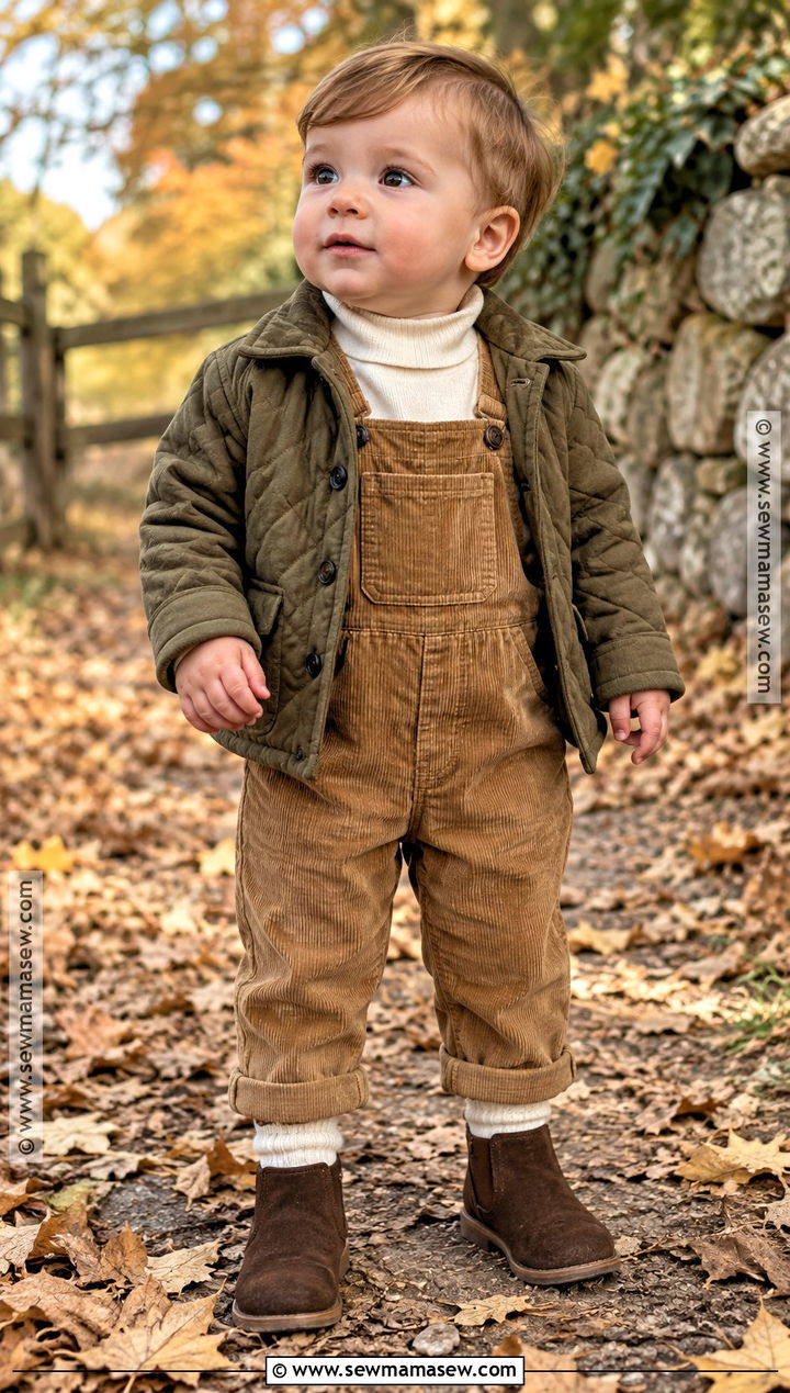 Baby Boy Fall Outfit With Turtleneck And Overalls - 25 baby boy fall outfits