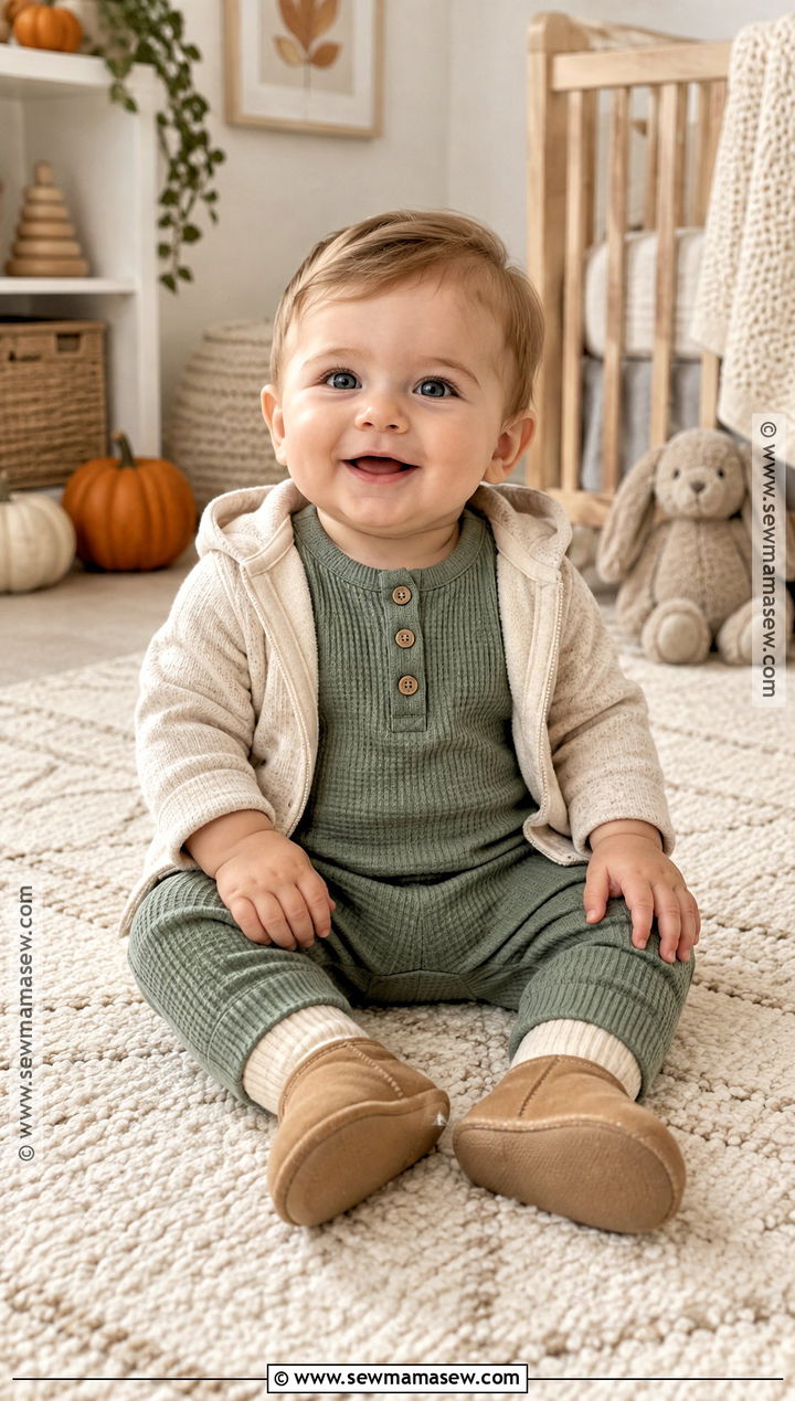 Baby Boy Fall Outfit With Waffle Knit Set - 25 baby boy fall outfits
