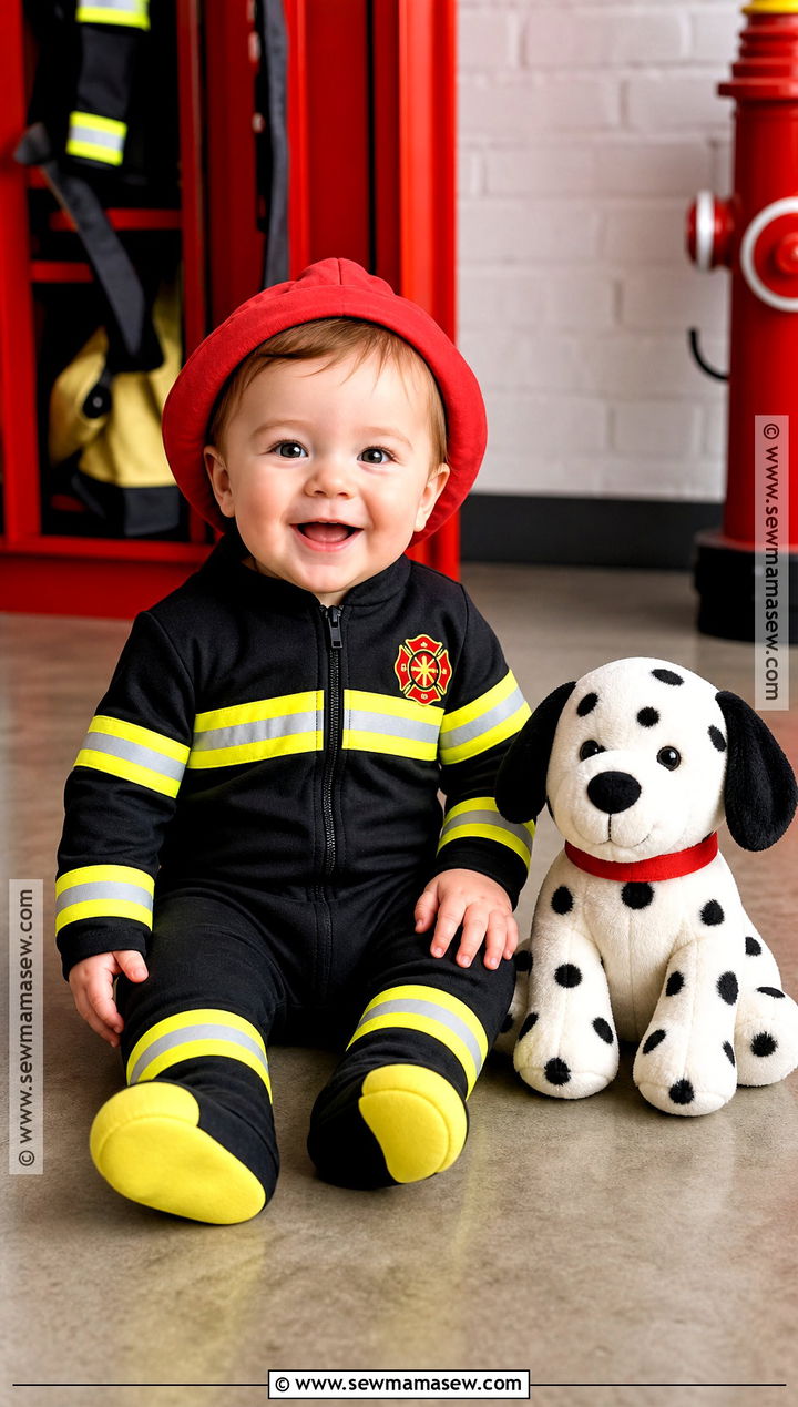 Baby Boy Firefighter Costume - 30 1st halloween costumes for boys