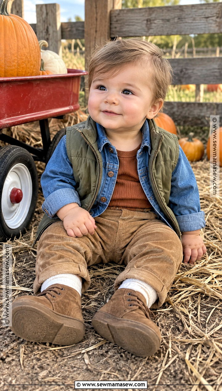 Baby Boy Pumpkin Patch Outfit With Denim Shirt - 20 baby boy pumpkin patch outfit ideas