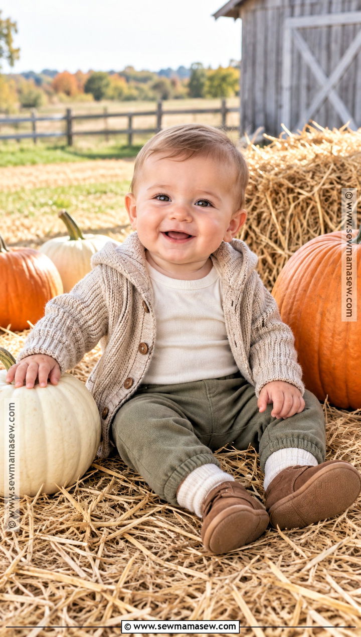 Baby Boy Pumpkin Patch Outfit With Hooded Cardigan - 20 baby boy pumpkin patch outfit ideas