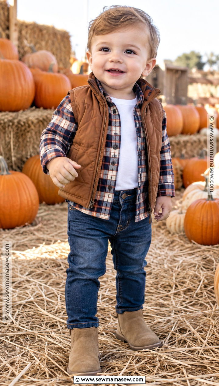 Baby Boy Pumpkin Patch Outfit With Plaid Shirt - 20 baby boy pumpkin patch outfit ideas