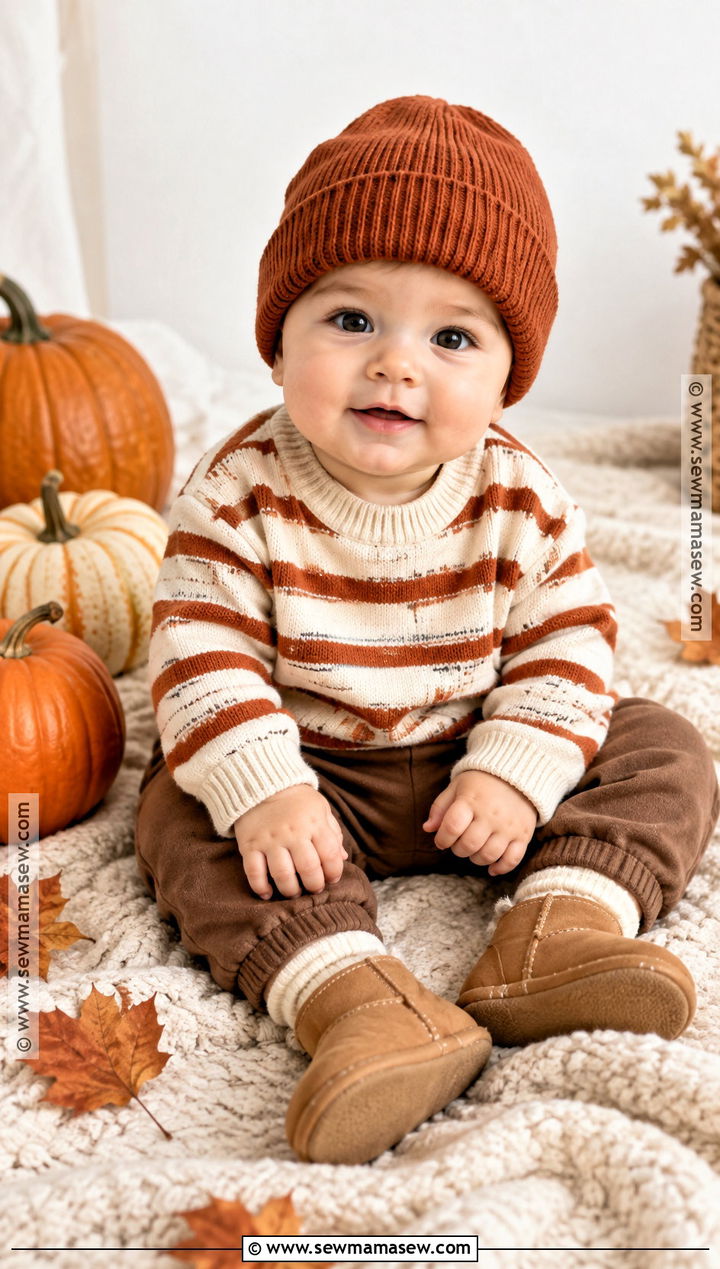 Baby Boy Pumpkin Patch Outfit With Striped Sweater - 20 baby boy pumpkin patch outfit ideas