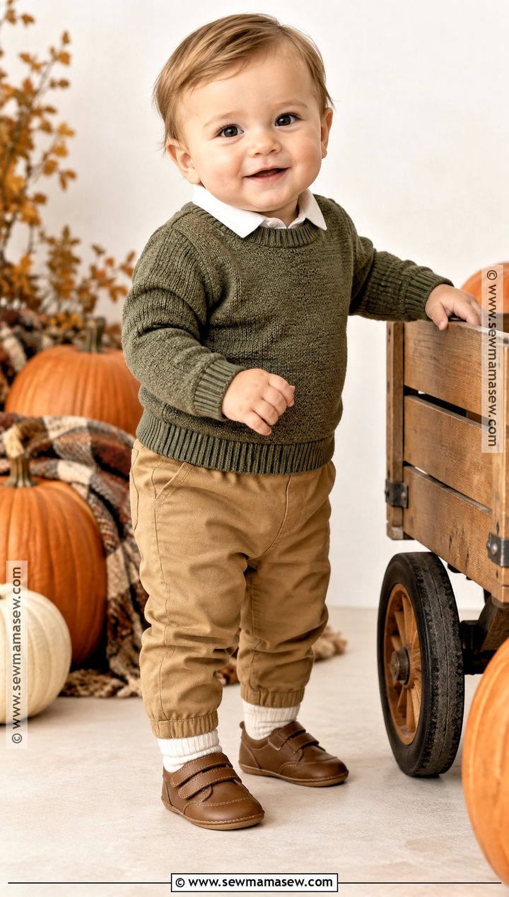 Baby Boy Pumpkin Patch Outfit With Sweater And Chinos - 20 baby boy pumpkin patch outfit ideas