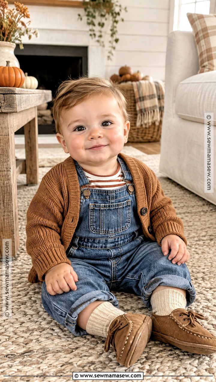 Baby Boy Thanksgiving Denim Overall Outfit - 25 baby boy thanksgiving outfit ideas