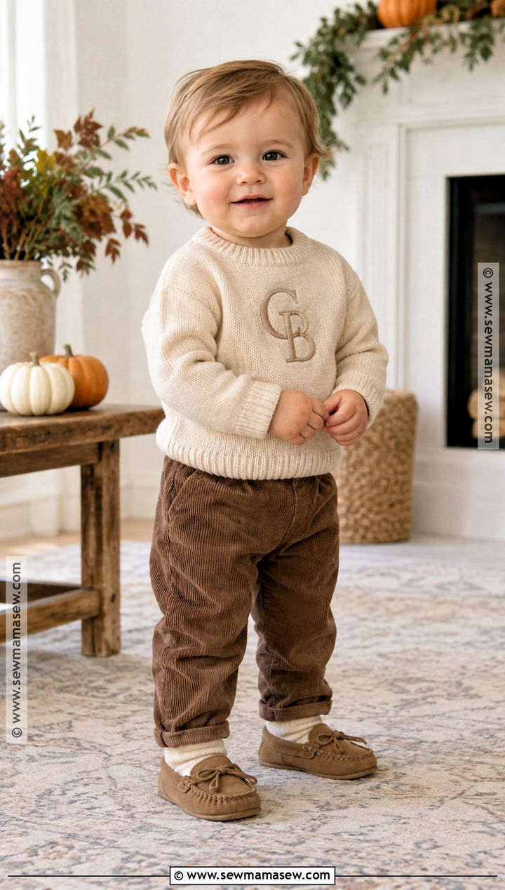 Baby Boy Thanksgiving Monogrammed Sweater Outfit - 25 baby boy thanksgiving outfit ideas