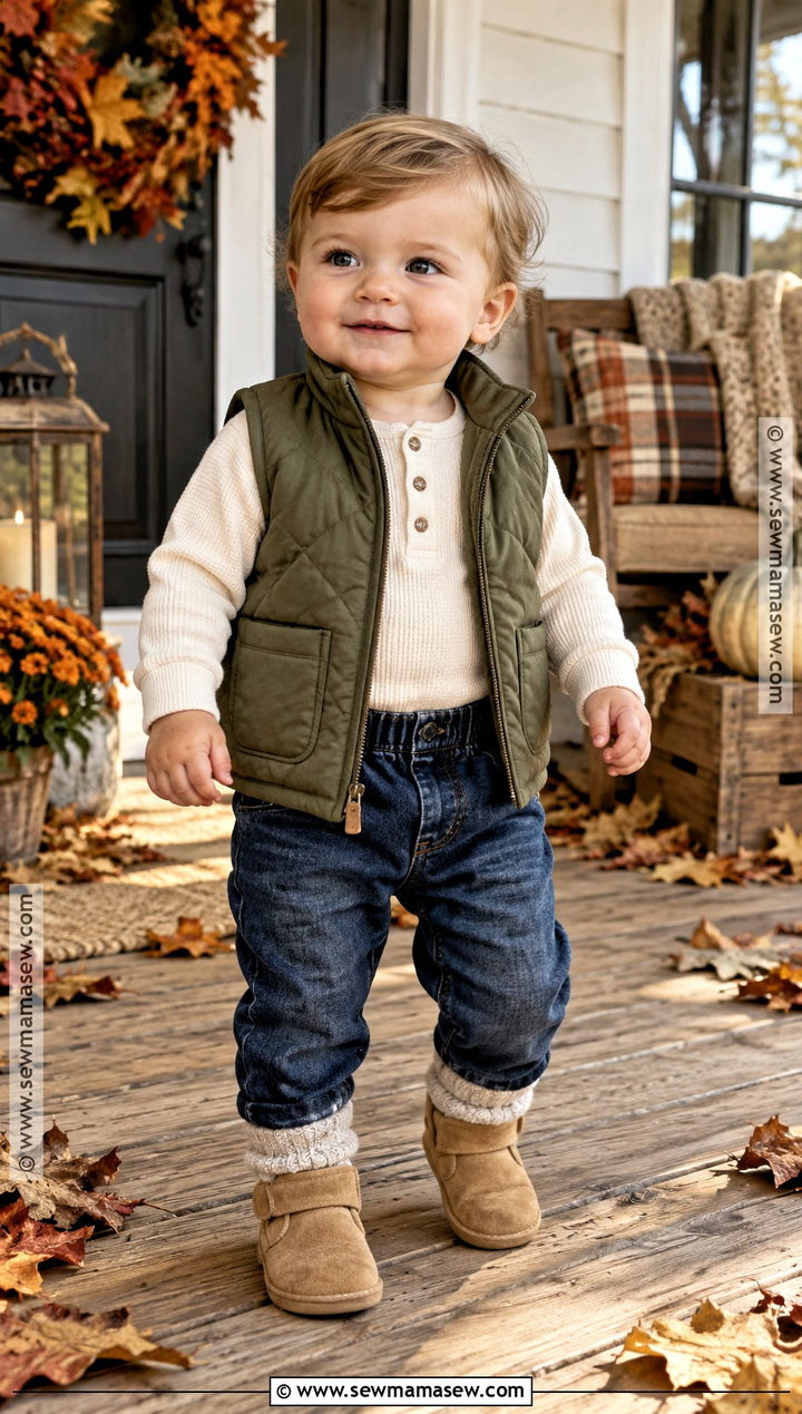 Baby Boy Thanksgiving Quilted Vest Outfit - 25 baby boy thanksgiving outfit ideas