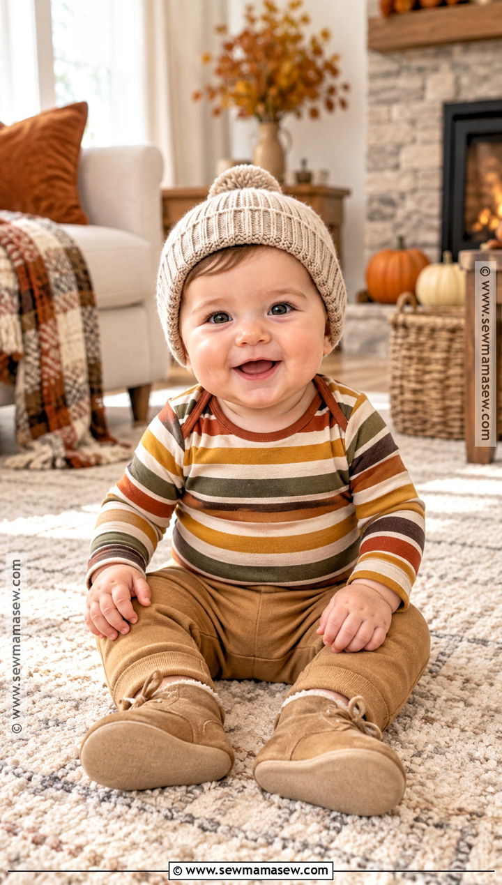 Baby Boy Thanksgiving Striped Bodysuit Outfit - 25 baby boy thanksgiving outfit ideas
