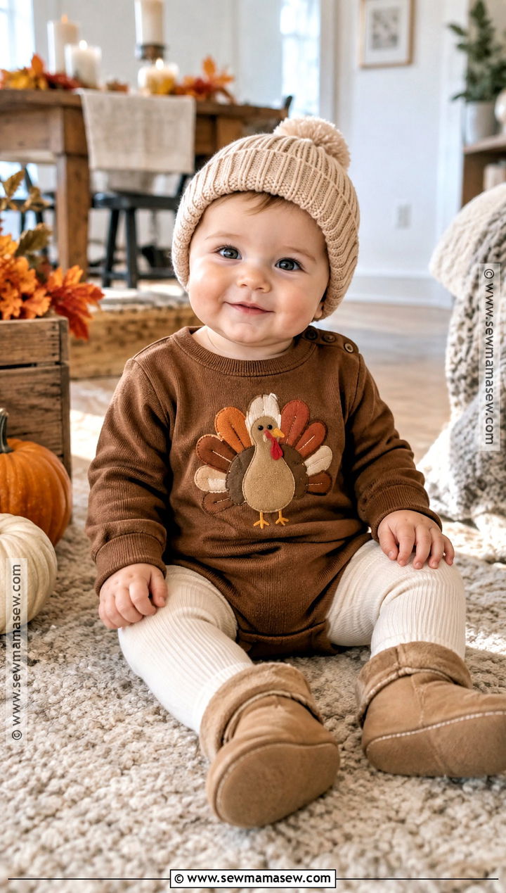 Baby Boy Thanksgiving Turkey Romper Outfit - 25 baby boy thanksgiving outfit ideas