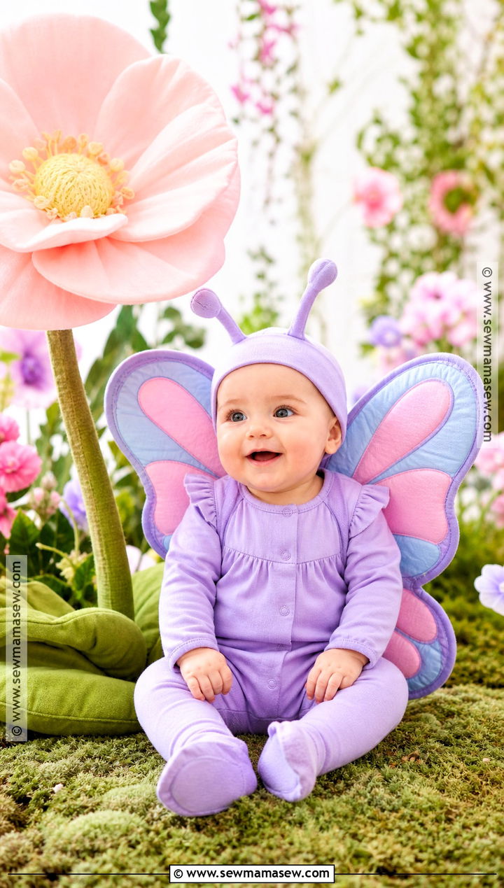 Baby Butterfly Costume With Pastel Wings - 30 baby halloween costume ideas
