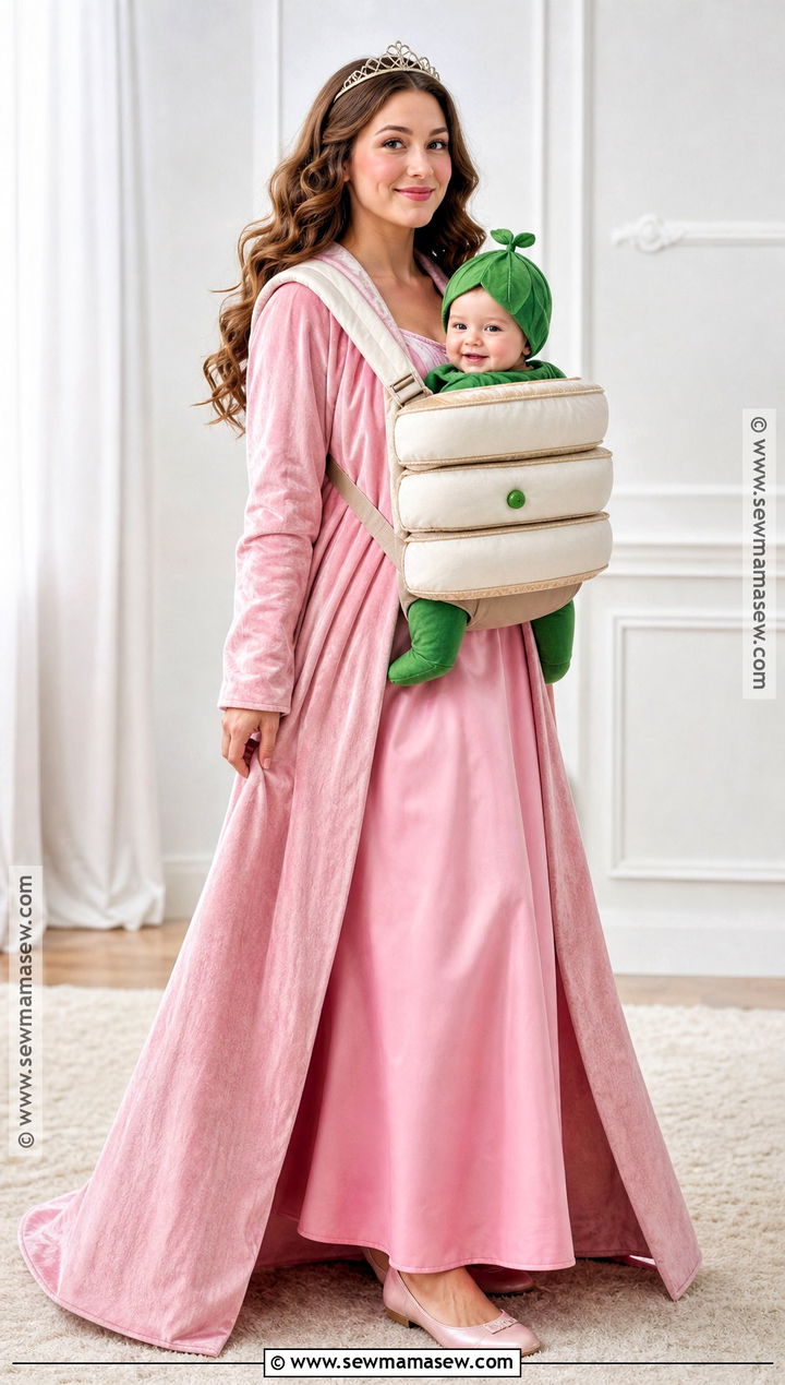 Baby Carrier Princess And The Pea Costume - 30 princess and the pea halloween costume ideas
