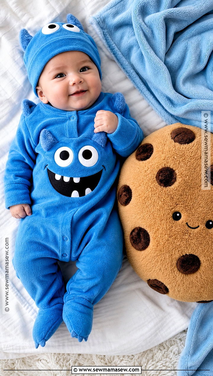 Baby Cookie Monster Romper Costume - 40 cookie monster costume ideas