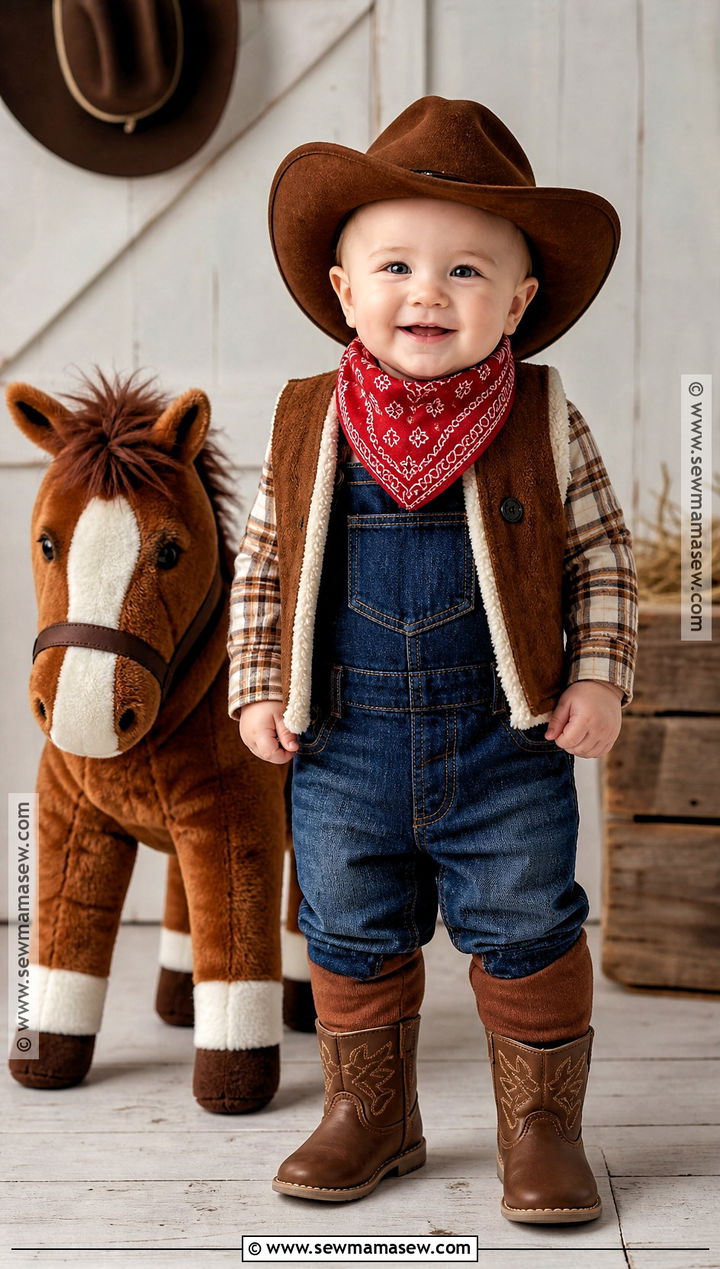 Baby Cowboy Halloween Costume - 40 baby halloween costumes for boys