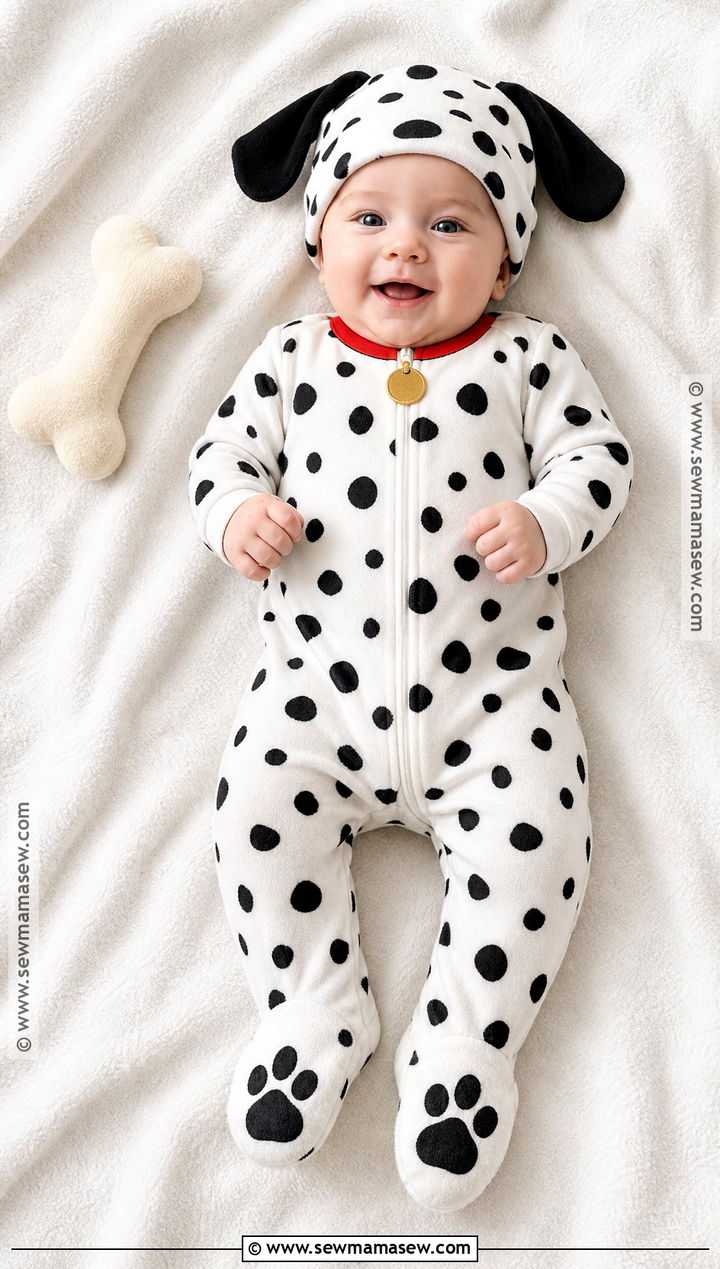 Baby Dalmatian Onesie Costume - 30 dalmatian halloween costume ideas