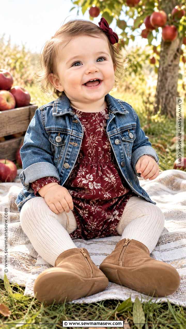 Baby Denim Jacket And Romper Outfit - 15 autumn baby clothes