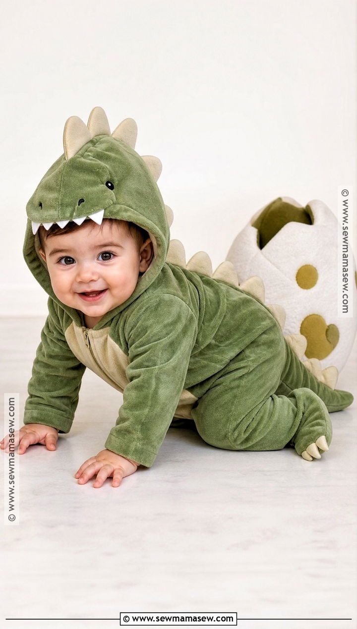 Baby Dinosaur Costume With Padded Spikes - 30 baby halloween costume ideas