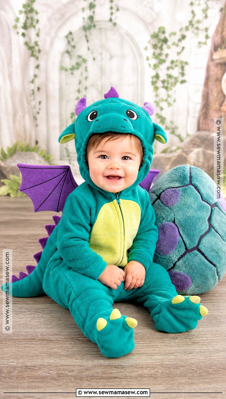 Baby Dragon Costume With Fabric Wings - 30 baby costumes for boys